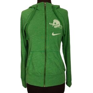 Nike Organ Ducks Logo Zip Up Sweatshirt Green